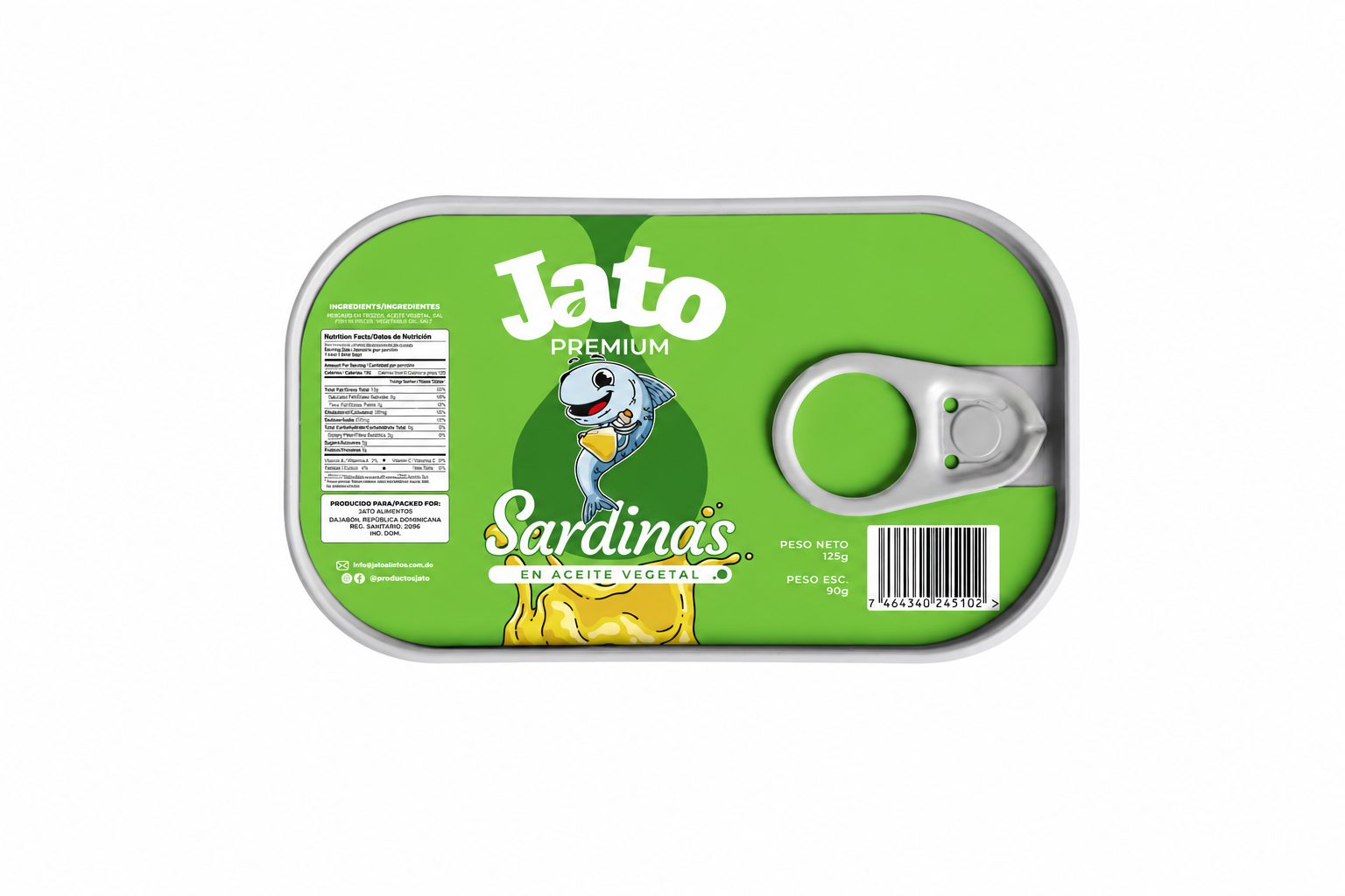 SARDINA JATO EN ACEITE VEGETAL PLANA